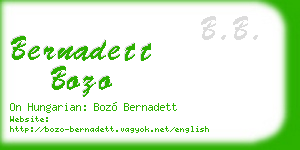 bernadett bozo business card